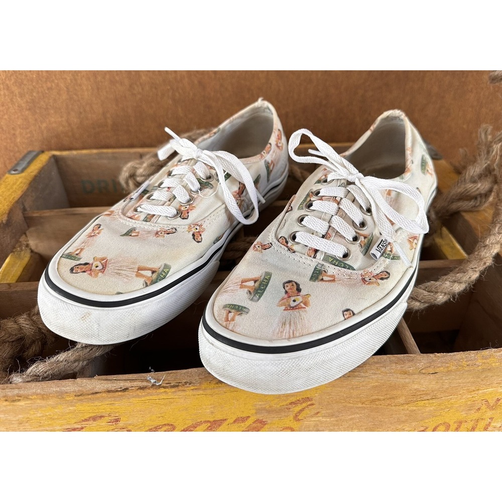 VANS Hawaiian Skateboarding Shoes Athletic Men's 9.5 Women's 9 Hula Girl